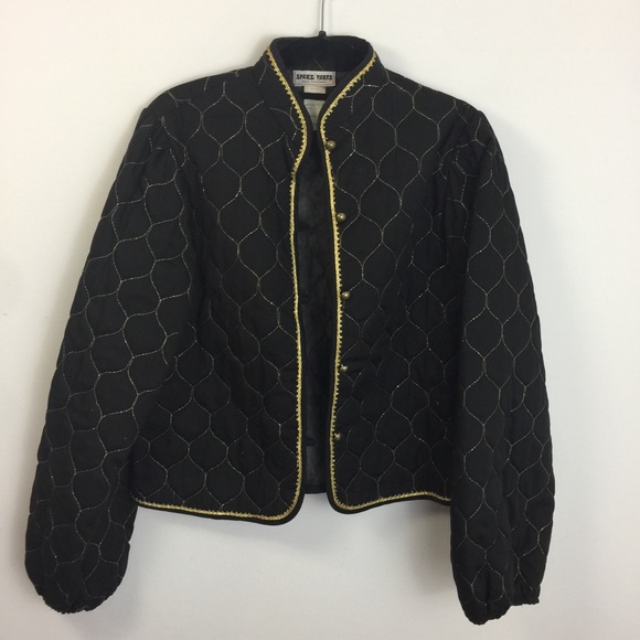Space Parts Jackets & Blazers - Space Parts VINTAGE Gold Thread Quilted Jacket